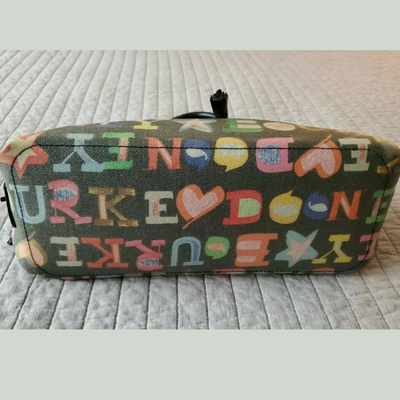 Dooney & Bourke Coated Canvas Signature Doodle Bag - Picture 7 of 9